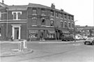 Doorway of Burngreave Library; No. 5. R. Mattock and Sons, butchers, Ellesmere Road  