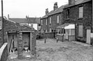 Derelict rear of Nos.24; 22; 20 18; 16 and 14 (right to left), Frederick Street, Darnall looking towards the rear of Nos. 14 and 12 (right to left) Main Road