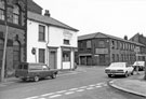 Sheffield Paints Ltd., (formerly Ball Inn) No. 84, Green Lane looking towards the junction with Ball Street and Rhodes, machine knives and springs, Brooklyn Works (former premises of Alfred Beckett and Sons Ltd., right