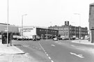 Gibraltar Street looking towards Moorfields showing Portland Auto; H. Harrolds and Son Ltd., locksmiths and former Nichols and Co, wholesale grocers, The Nichols Building Gibraltar Street looking towards Moorfields showing Portland Auto; H. Harrolds and Son Ltd., locksmiths and former Nichols and Co, wholesale grocers, The Nichols Building