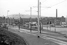 Hoyle Street looking towards the junction with Shalesmoor showing the Shalesmoor Supertram Stop