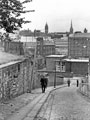Gilbert Street looking towards Granville Street with (left) Pond Hill 