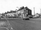 Langsett Road from the junction with Cuthbert Bank Road showing premises Nos. 228-236 looking towards No. 246, The Burgoyne Arms Hotel the road junction to the left is Drill Square
