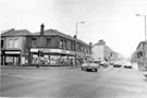 Langsett Road at the junction with (left) Holme Lane and (right) Bradfield Road showing No. 574, Wm. Timpson Ltd.