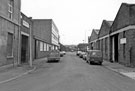 Lancaster Street looking towards Neepsend Lane with Jim McAnearney Machine Tools right  and Herbert (the sign appears to read Herbert?) Engineering Ltd. left
