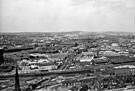 Panoramic view of Sheffield from Hyde Park Flats looking towards Attercliffe with St. John's School, Cricket Inn Road in the foreground and Aston Street; former Record Tool Co. Ltd., Record Works behind, Refuse Disposal Works across the Railway Panoramic view of Sheffield from Hyde Park Flats looking towards Attercliffe with St. John's School, Cricket Inn Road in the foreground and Aston Street; former Record Tool Co. Ltd., Record Works behind, Refuse Disposal Works across the Railway