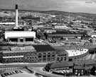 Panoramic view looking towards Attercliffe from Park Hill with Nunnery Goods Station House and Stables (right); Spear and Jackson, Park Hill Works; Bernard Road Incinerator and Bernard Road Railway Bridge in the foreground