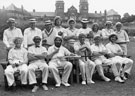 Cricket team dressed in the period, Middlewood Hospital Centenary