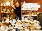 Singer Dave Berry at his antiques stall 