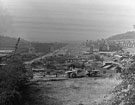 Construction of Tinsley Viaduct, M1 Motorway from Blackburn looking towards Grange Mill Lane