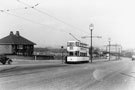 Tram No. 504, Prince of Wales Road looking towards Davy and United Co. Ltd, Darnall Works