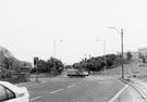 Penistone Road at the junction of Hill Foot Bridge and Wood Street (right) with Kelvin Flats in the background right Penistone Road at the junction of Hill Foot Bridge and Wood Street (right) with Kelvin Flats in the background right