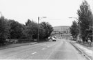 View: s26346 Penistone Road looking towards the junction of Wood Street (right) with Kelvin Flats in the background 