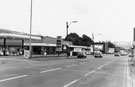 Penistone Road from outside former Hillsborough Barracks looking towards Neepsend Gas Works; Hungarian State Circus advert on the lamppost Penistone Road from outside former Hillsborough Barracks looking towards Neepsend Gas Works; Hungarian State Circus advert on the lamppost