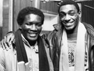 Together at St. Thomas's Gym, Boxers, Herol Bomber Graham (right) and Ayub Kalule, European Middleweight Champion before their Championship fight 