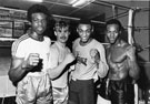 Boxers, Jimmy Thornton; Jimmy Ellis; Herol Bomber Graham and Andrew Sumner 