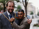 Boxer, Prince Naseem Hamed and Councillor Ian Saunders, Lord Mayor, 1994 - 95