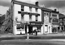 Nos. 6, Midland Restaurant; 4 NSS Newsagents and Kaye for Carpets, Paternoster Row looking towards (right) The Howard Hotel, No. 57 Howard Street Nos. 6, Midland Restaurant; 4 NSS Newsagents and Kaye for Carpets, Paternoster Row looking towards (right) The Howard Hotel, No. 57 Howard Street
