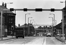 Traffic control, Queens Road looking towards A. Spafford and Co. Ltd., Colver Road and London Road