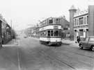 Tram No. 123 passing Darnall Picture Palace, Staniforth Road 