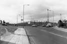 View: s26819 Staniforth Road at the junction of Woodbourn Road (right) and Roundel Street (left) with the floodlights of Woodbourn Road Athletics Stadium in the background