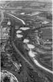 Aerial view of top locks, Sheffield and South Yorkshire Navigation