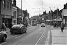 View: s27004 Meadowhall bound Supertram No. 21, Middlewood Road with the junction of Taplin Road first right looking towards Langsett Road