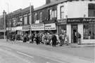 Royal Buildings, No. 21, Headlines, hairdressers; 19, Parkers (Jewellers) Ltd. and Oak Amusements, Middlewood Road from the junction with Taplin Road looking towards Hillsborough Road