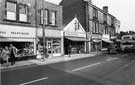 Nos. 14/12, M. J. Thomas and Co., 10, Memory Lane, stationers; 8, Graingers Wines Ltd., Middlewood Road looking towards Langsett Road