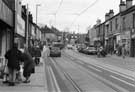 No. 41, Blundells, estate agents, Middlewood Road from the junction of Roselle Street  looking towards No. 61, Coventry Building Society at the junction of Dykes Hall Road