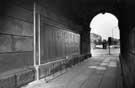 Great Central Railway War Memorial under the Wicker Arches with Spital Hill in the background