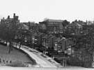 Elevated view of Longley Lane with Firth Park Grammar School in the background