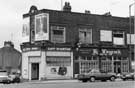 Nos. 86, Pinky's Takeaway; 84, Herbert Brown, pawn broker and Keith Laycock, clock and watch repairer, Spital Hill the junction with Hallcar Street left