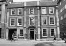 Broadbent House also known as Old Bankers House, No. 3, Hartshead showing the entrance to St Peters Close under the archway and Figtree Lane right
