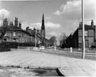 Upper Hanover Street from the junction with Broomspring Lane looking towards St. Andrews Church
