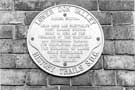 Lower Don Valley History Trail Commemorative Plaque for Wicker Station (Sheffields First Railway Station at the junction of Spital Hill and Savile Street) Wicker Arches
