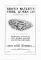Advertisement for Brown Bayley's Steel Works Ltd., Leeds Road