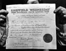 Sheffield Wednesday Football Club Five Pound Original Share of Geoffrey Alan Gannett 
