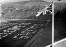 Children's display at Hillsborough football ground for the royal visit of Queen Elizabeth II and HRH Duke of Edinburgh