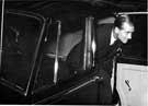 Duke of Edinburgh arriving at Sheffield University during the royal visit