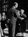  HRH Duke of Edinburgh being greeted outside the Town Hall with Mrs. Heys wife of town clerk, John Heys in the background right
