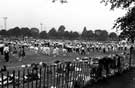 View: s28441 Dancing and Keep Fit Display, Hillsborough Park for the Silver Jubilee visit of Queen Elizabeth II accompanied by HRH Duke of Edinburgh  