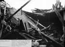 Gale damage to ground floor rear workshop, former premises of Sheffield Machine Knife Co. Ltd., Nursery Works, No. 69 Nursery Street,  showing remains of first floor