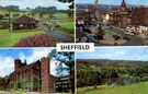 Composite view of Sheffield, Longley Park, Fitzalen Square, University of Sheffield and Forge Dam, Fulwood Composite view of Sheffield, Longley Park, Fitzalen Square, University of Sheffield and Forge Dam, Fulwood