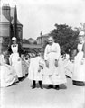 Staff and patients in grounds of South Yorkshire Asylum at Wadsley (also referred to as Wadsley Asylum) Staff and patients in grounds of South Yorkshire Asylum at Wadsley (also referred to as Wadsley Asylum)