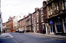Bank Street, looking towards Queen Street, Wharncliffe House in distance (brick lower, white upper storeys)
