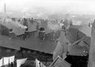 Rear of Court 7, 5 and 3, Oborne Street taken from the attic of Court 21, House No. 2, Marcus Street, Burngreave Redevelopment Area