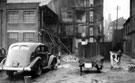 Eyre Street at junction with Cadman Lane showing rebuilding of Walker and Hall Ltd., Electro Works, seven years after the Blitz Eyre Street at junction with Cadman Lane showing rebuilding of Walker and Hall Ltd., Electro Works, seven years after the Blitz