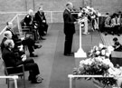 Viscount Knollys [Edward Knollys (1895-1966)], chairman of English Steel Corporation making a speech at the opening of E.S.C., Tinsley Park Works, Shepcote Lane by HRH Duke of Edinburgh