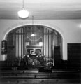 Interior view of Wadsley Wesleyan Methodist Chapel, Ben Lane, showing organ